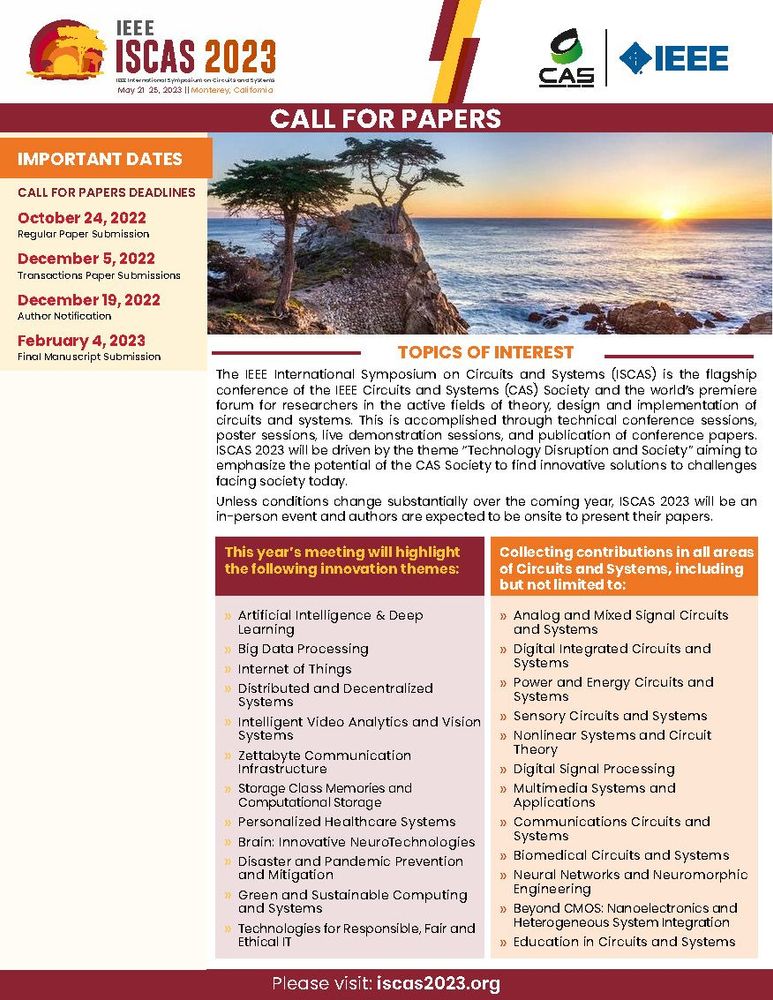 Call for Papers – IEEE ISCAS 2023